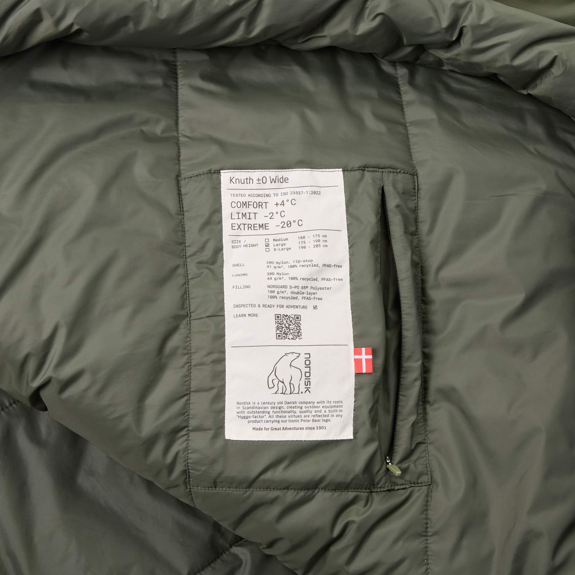 Nordisk KNUTH ±0° WIDE MUMMY SLEEPING BAG - Kunstfaserschlafsack