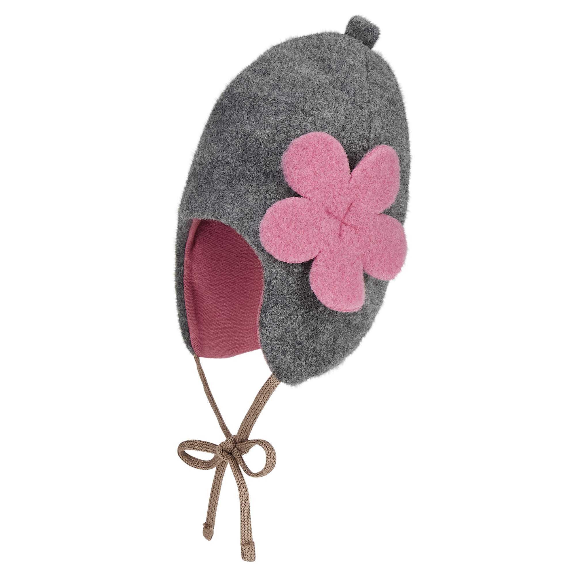 Pure Pure by Bauer ZIPFEL FLEECE BLUME Kinder - Wollmütze