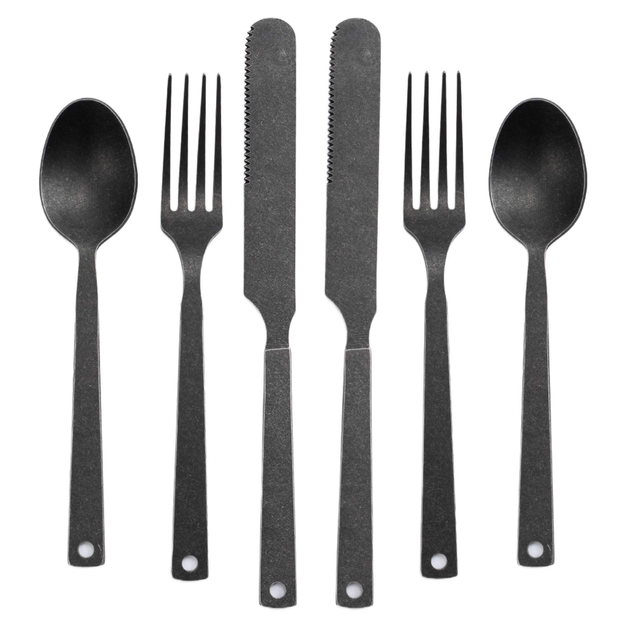 Barebones FLATWARE/MATTE 6 STCK - Campingbesteck