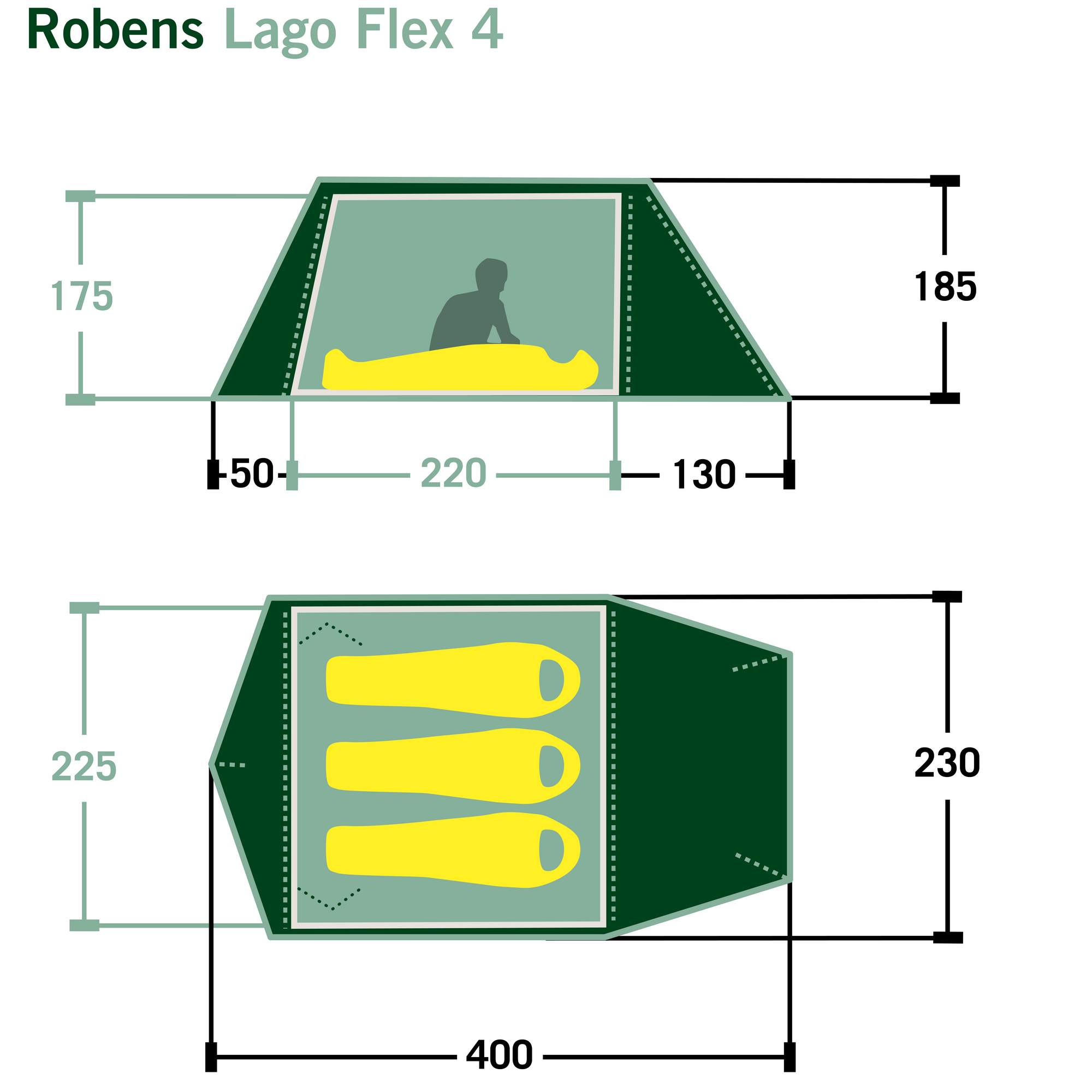 Robens LAGO FLEX 4 - Familienzelt