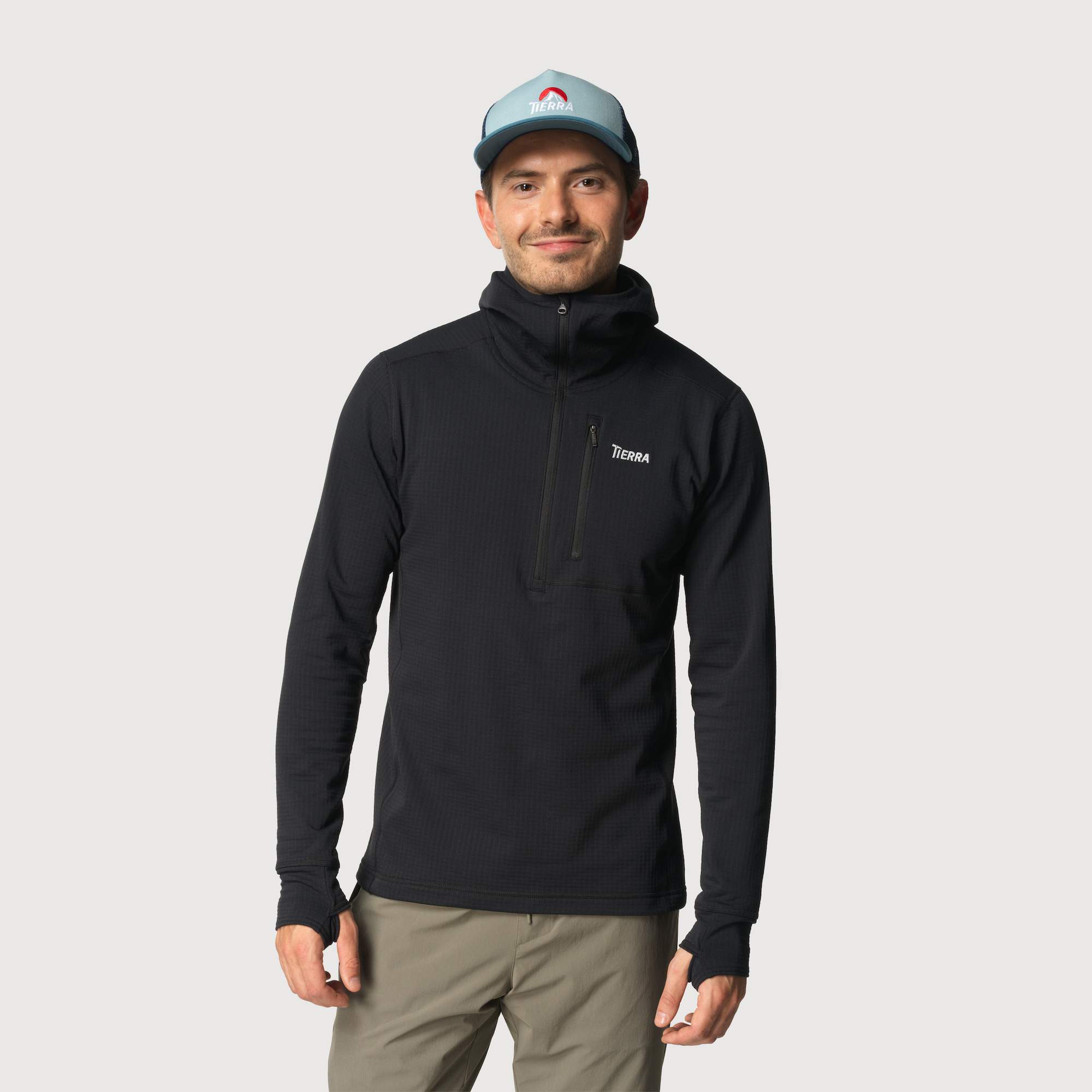 Tierra NALLO HOOD HALF ZIP M Herren - Fleecepullover