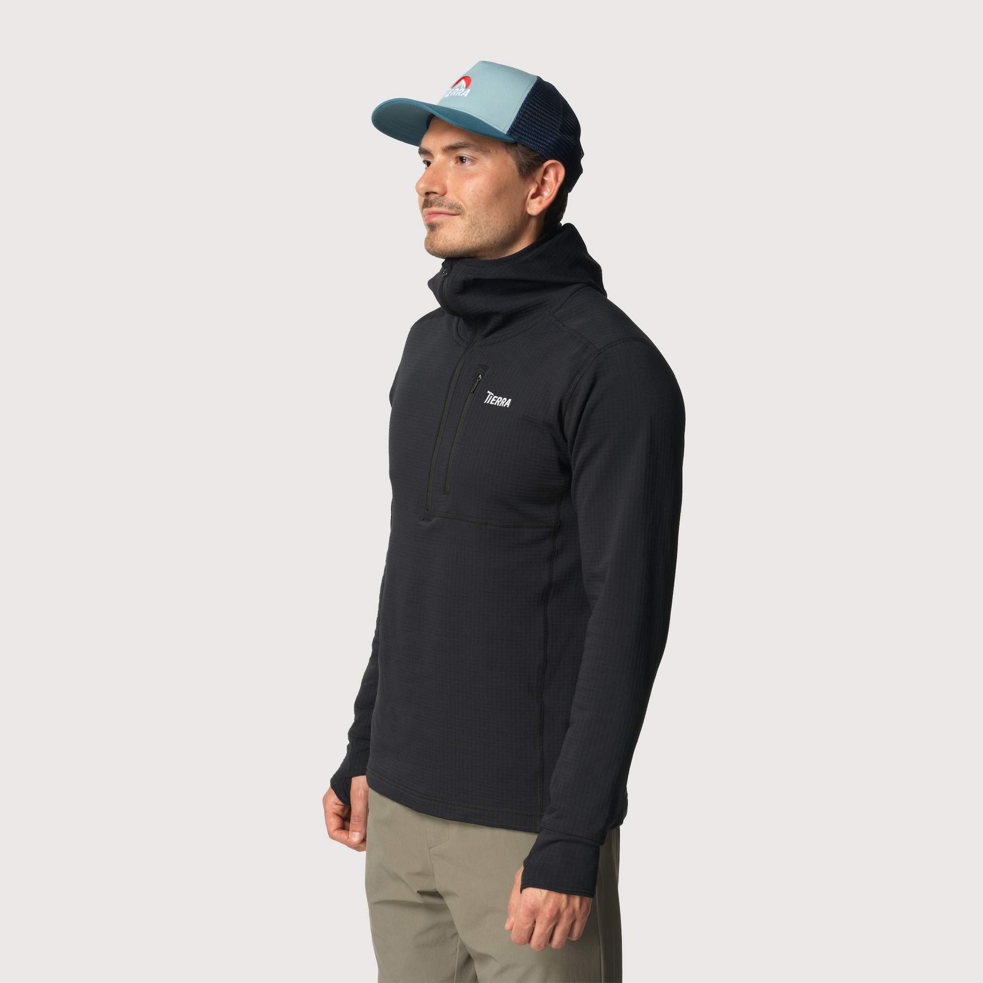 Tierra NALLO HOOD HALF ZIP M Herren - Fleecepullover