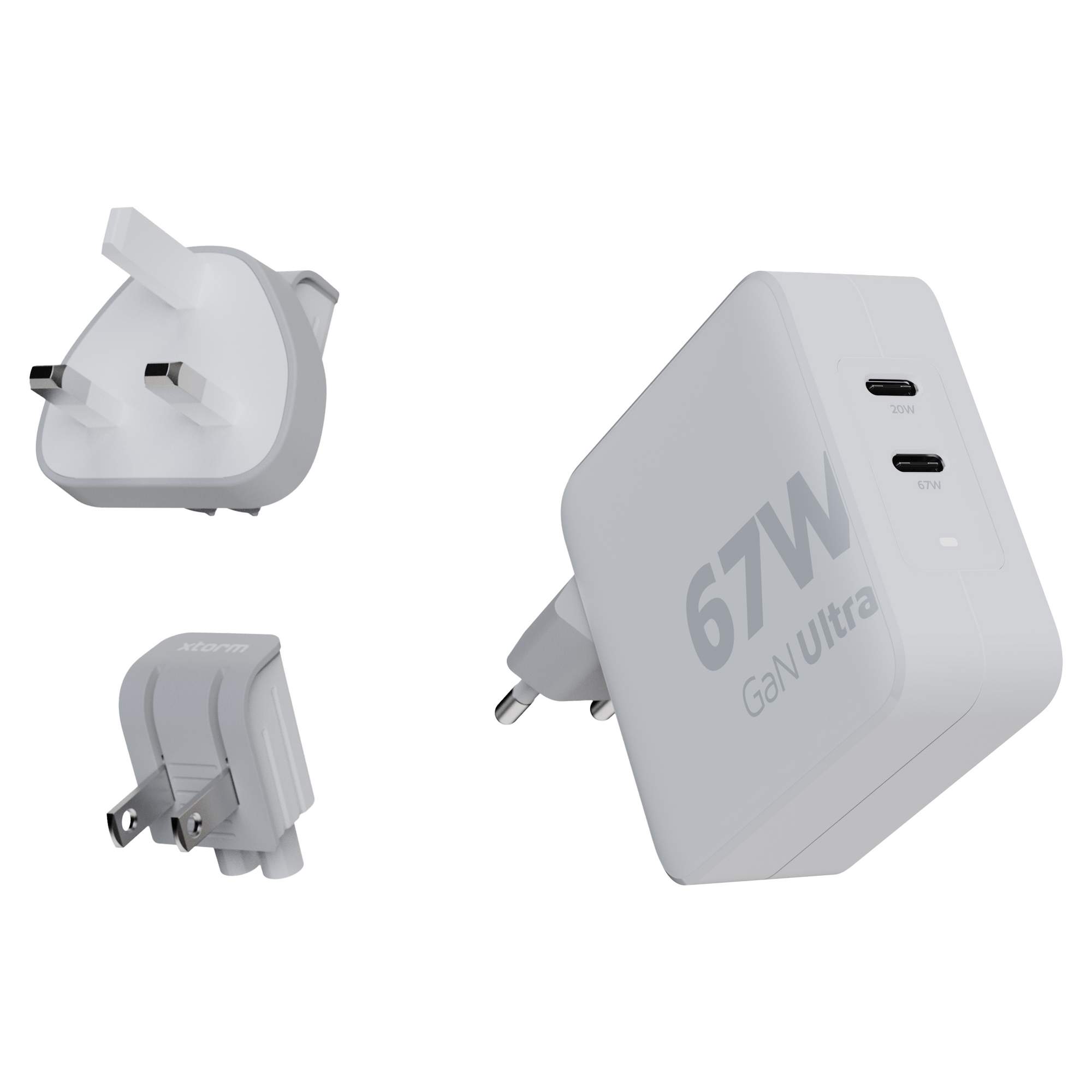 Xtorm 67W GAN-ULTRA TRAVEL CHARGER + USB-C PD CABLE - Reisestecker
