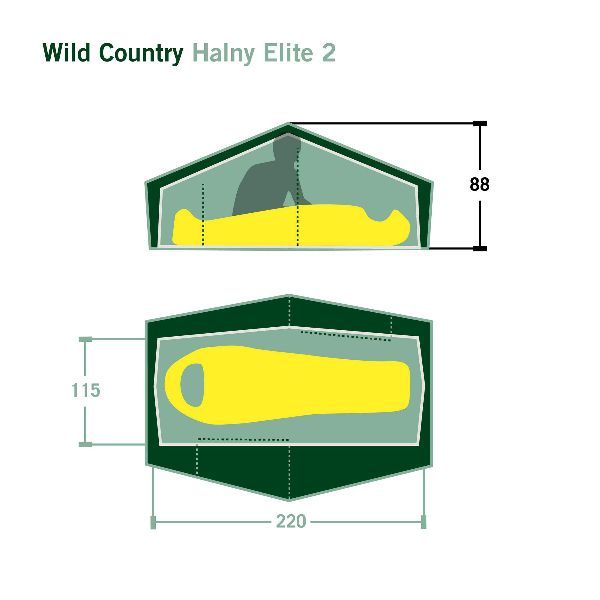 Wild Country HALNY ELITE 2 - Tunnelzelt