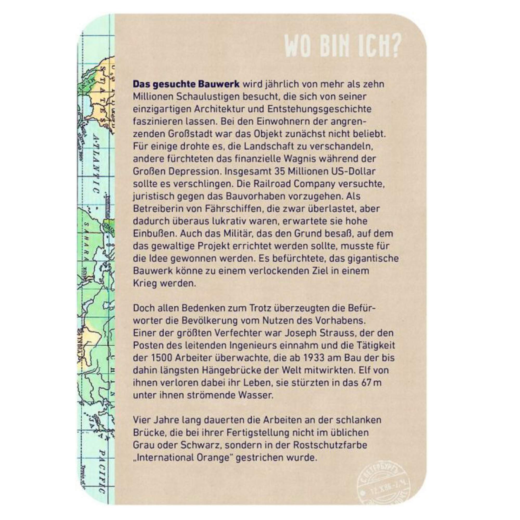 Moses Verlag WO BIN ICH? - Reisespiel