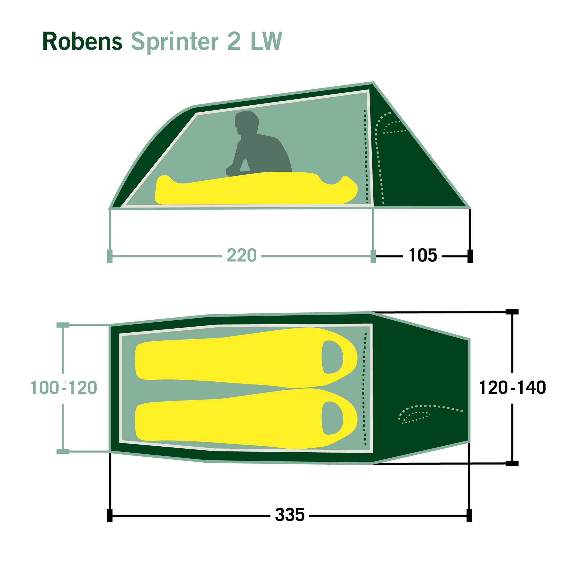 Robens SPRINTER 2 LW - Tunnelzelt Robens SPRINTER 2 LW - Tunnelzelt