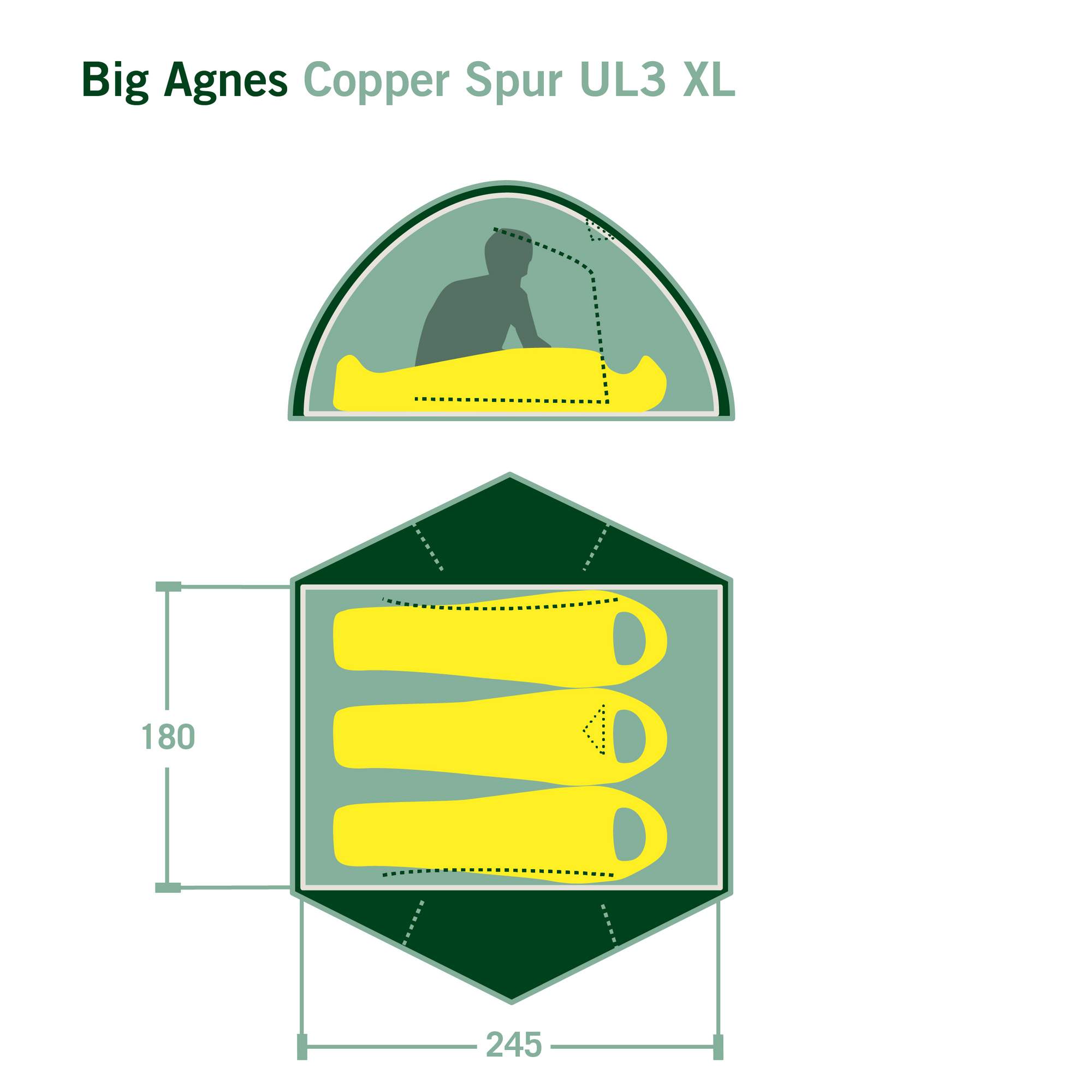 Big Agnes COPPER SPUR UL3 XL - Kuppelzelt