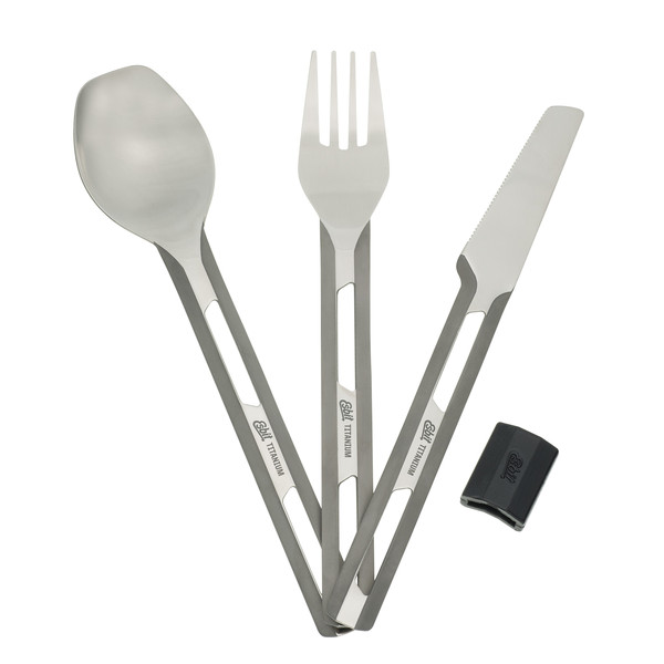 Esbit TITAN BESTECK-SET, 3 TEILIG, MIT SILIKON-MANSCHETTE - Campingbesteck Ansicht 1