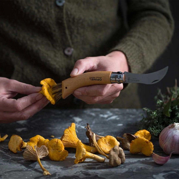 Opinel NO 08 PILZMESSER MIT BÜRSTE, BLISTER - Klappmesser Ansicht 2