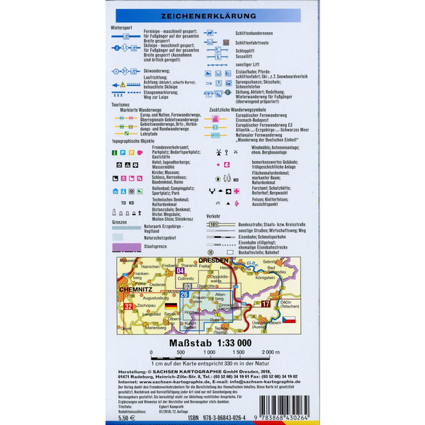 SKIREGION OSTERZGEBIRGE - Winterwanderkarte Ansicht 2