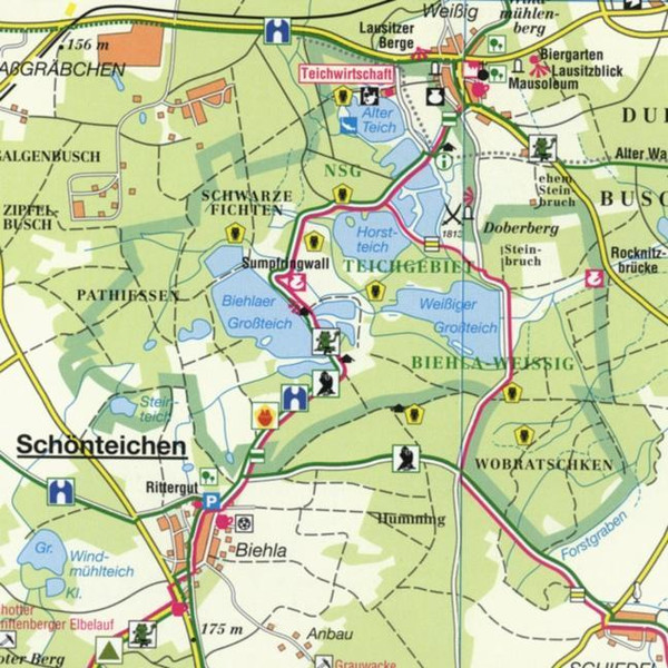 OBERLAUSITZER HEIDE- U. TEICHLAND. BL 22 - Wanderkarte Ansicht 2