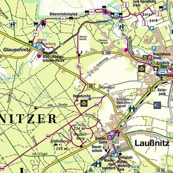 GROßENHAINER PFLEGE WESTLAUSITZ DER SCHR - Wanderkarte Ansicht 2