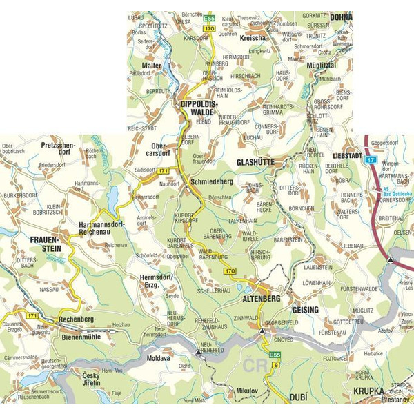 OSTERZGEBIRGE - Wanderkarte Ansicht 3