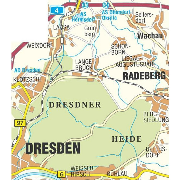 DRESDNER HEIDE - Wanderkarte Ansicht 3