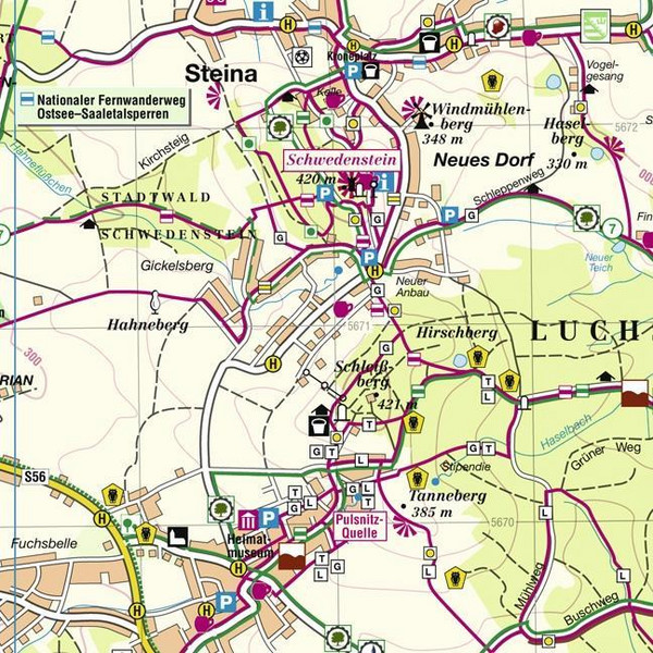 WESTLAUSITZ PULSNITZ, RADEBERG - Wanderkarte Ansicht 2