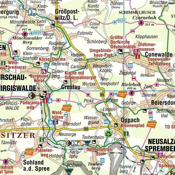 107 FREIZEITKARTE OBERLAUSITZ - Wanderkarte Ansicht 2