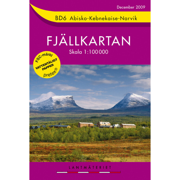 ABISKO - KEBNEKAISE - NARVIK - Wanderkarte