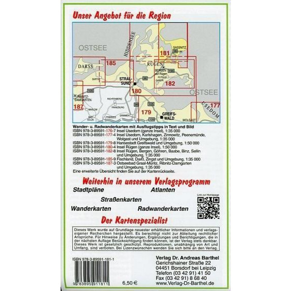 RÜGEN, KAP ARKONA, SASSNITZ, HALBINSEL J - Wanderkarte Ansicht 2