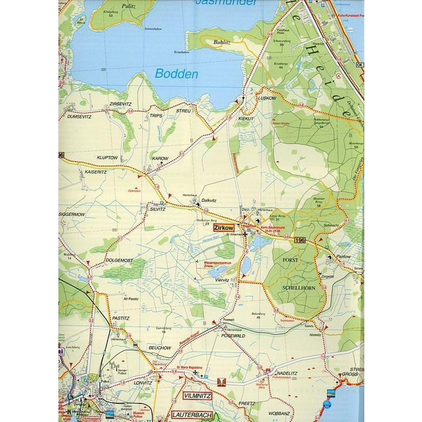 RÜGEN, BERGEN, GÖHREN, BAABE, BINZ, SELL - Wanderkarte Ansicht 3