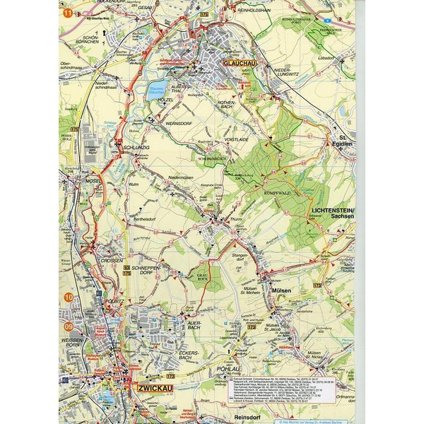 MULDERADWEG (ZWICKAUER MULDE) RADWANDER- - Fahrradkarte Ansicht 2