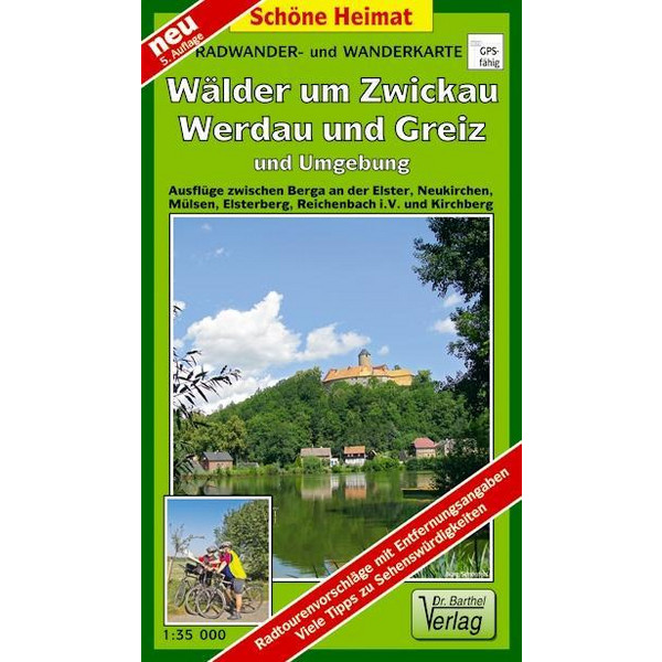 UM ZWICKAU, WERDAU UND GREIZ UND UMGEBUNG - Wanderkarte