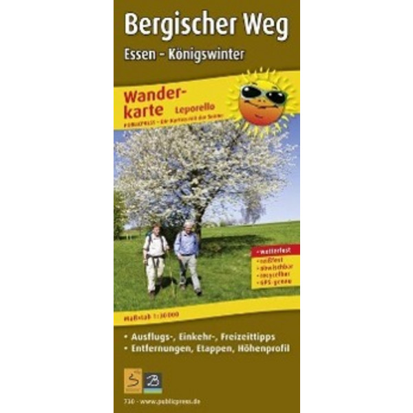 BERGISCHER WEG 1 : 30 000 - Wanderkarte