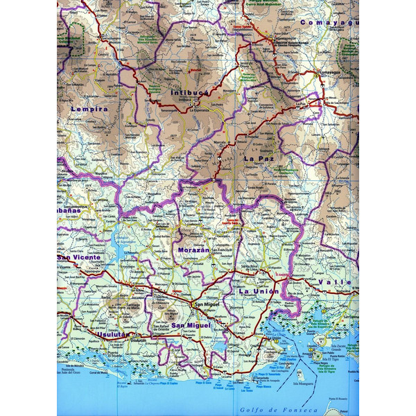 RKH WMP NICARAGUA, HONDURAS, EL SALVADOR - Straßenkarte Ansicht 3