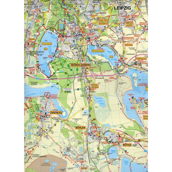 RADWANDER- UND WANDERKARTE SÜDRAUM LEIPZIG - Wanderkarte Ansicht 2