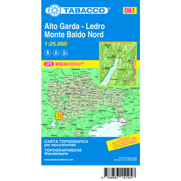 TABACCO #61 ALTO GARDA - LEDRO - Wanderkarte Ansicht 1