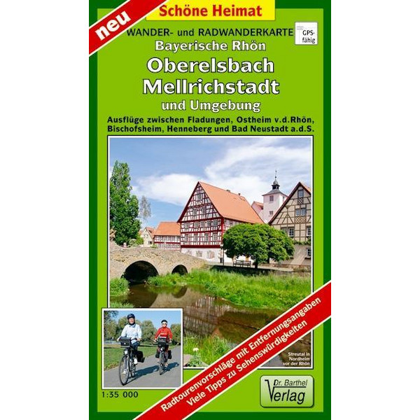 BAYERISCHE RHÖN, OBERELSBACH, MELLRICHSTADT - Wanderkarte Ansicht 1