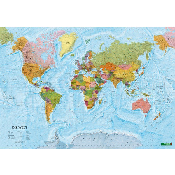 DIE WELT DEUTSCH POSTER 1 : 40.000.000. - Weltkarte Ansicht 1