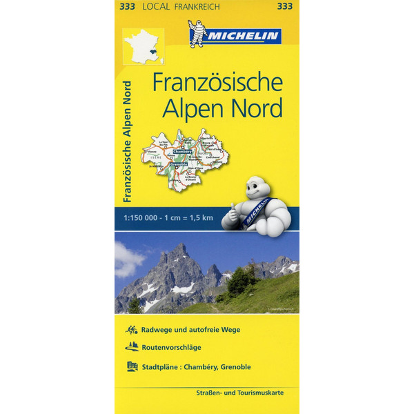 MICHELIN FRANZÖSISCHE ALPEN NORD - Straßenkarte Ansicht 1