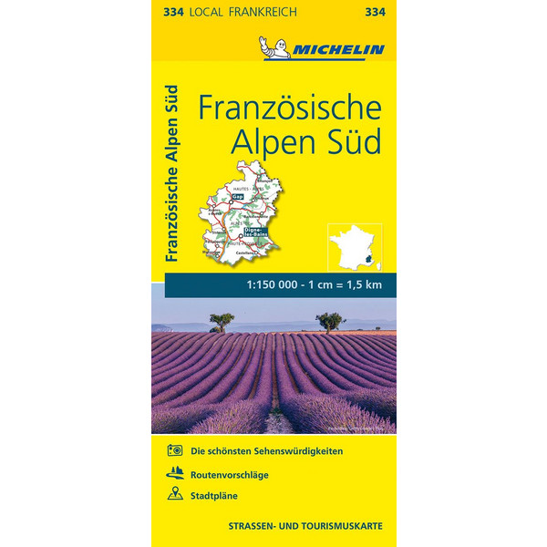 MICHELIN FRANZÖSISCHE ALPEN SÜD 1:150.000 - Straßenkarte Ansicht 1
