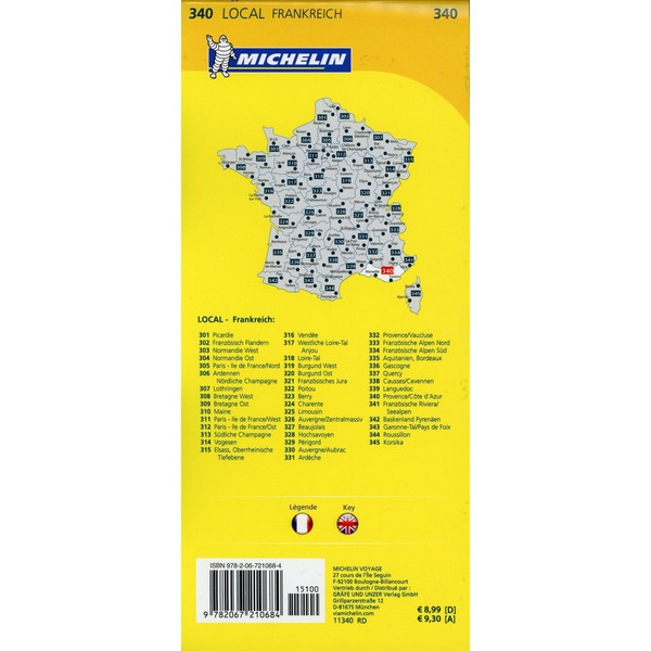 MICHELIN PROVENCE - COTE D'AZUR 1:150.000 - Straßenkarte Ansicht 2