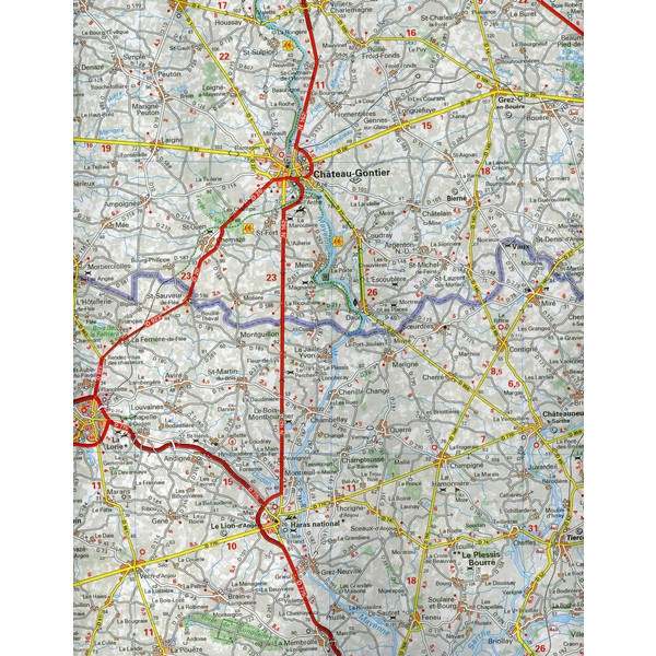 MICHELIN WESTLICHES LOIRETAL - ANJOU - Straßenkarte Ansicht 3