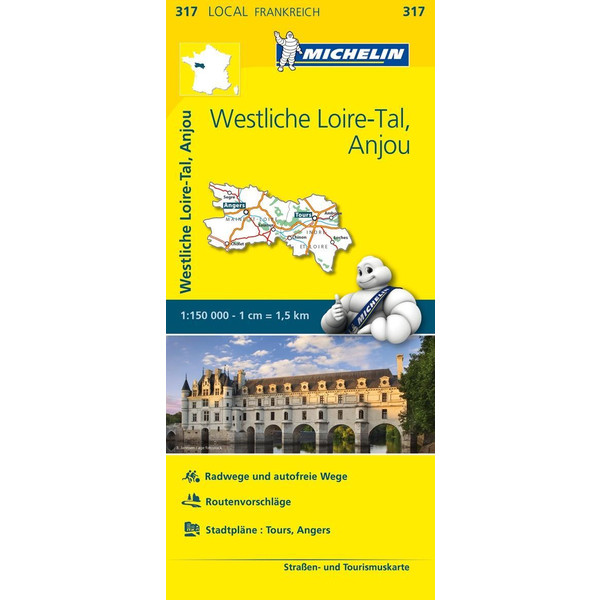 MICHELIN WESTLICHES LOIRETAL - ANJOU - Straßenkarte Ansicht 1