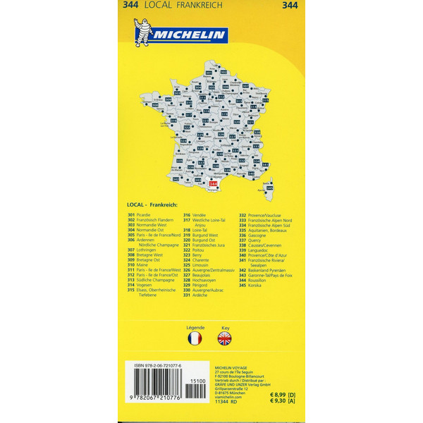 MICHELIN ROUSSILLON - Straßenkarte Ansicht 2
