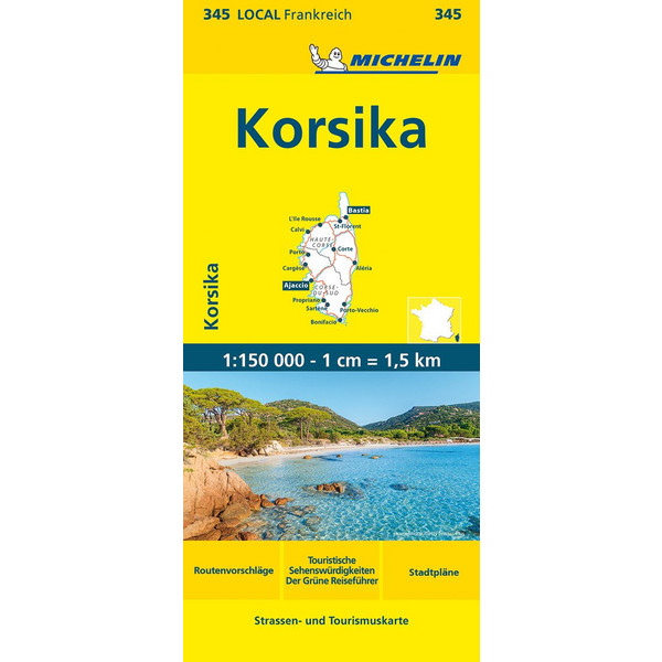 MICHELIN KORSIKA - Straßenkarte Ansicht 1