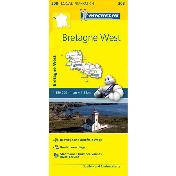 BRETAGNE WEST - Straßenkarte