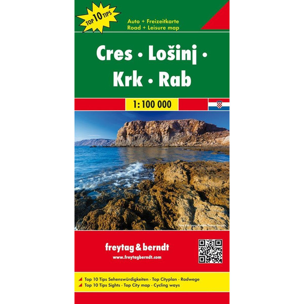 F+B CRES - LOSINJ - KRK - RAB - Straßenkarte Ansicht 1