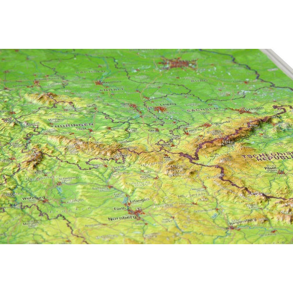RELIEF DEUTSCHLAND 1:2.4 MIO MIT HOLZRAH - Karte Ansicht 2
