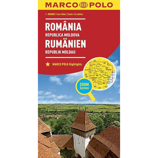 MARCO POLO LÄNDERKARTE RUMÄNIEN, REPUBLIK MOLDAU - Straßenkarte Ansicht 1