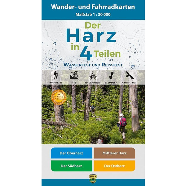 DER HARZ IN 4 TEILEN. FAHRRAD- UND WANDERKARTE - Fahrradkarte Ansicht 1