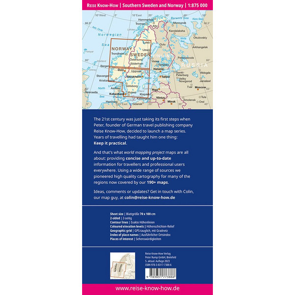 RKH WMP SÜDSCHWEDEN, SÜDNORWEGEN - Straßenkarte Ansicht 2