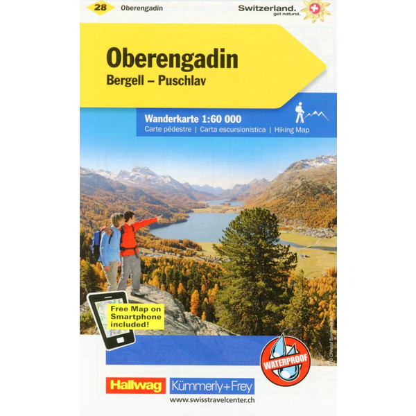 KUF SCHWEIZ WANDERKARTE 28 OBERENGADIN - Wanderkarte Ansicht 1