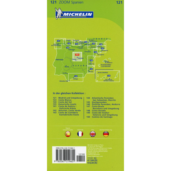 MICHELIN MADRID UND UMGEBUNG 1 : 170 000 - Straßenkarte Ansicht 2