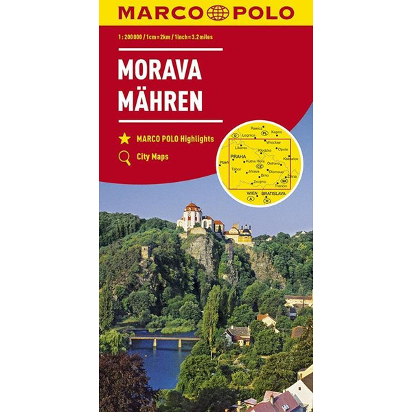 MARCO POLO KARTE TSCHECHIEN 02 MÄHREN 1: - Straßenkarte Ansicht 1
