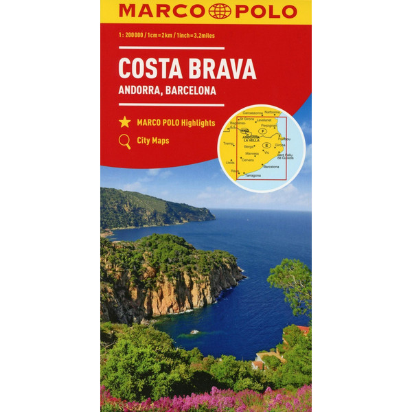MARCO POLO KARTE COSTA BRAVA, ANDORRA, BARCELONA - Straßenkarte Ansicht 1