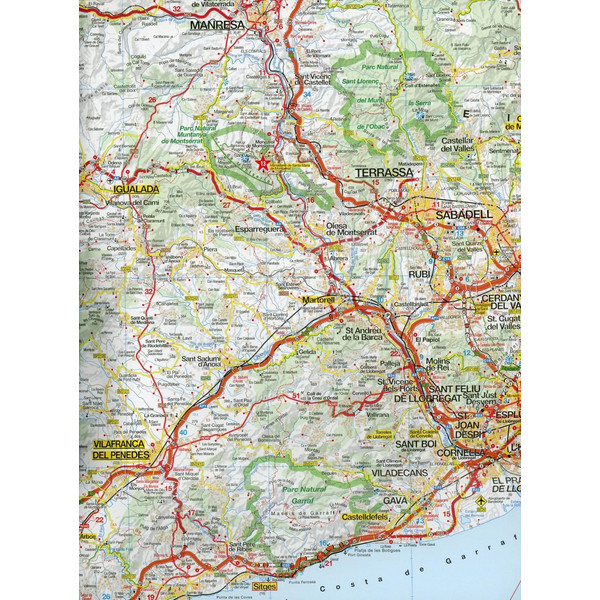 MARCO POLO KARTE COSTA BRAVA, ANDORRA, BARCELONA - Straßenkarte Ansicht 2