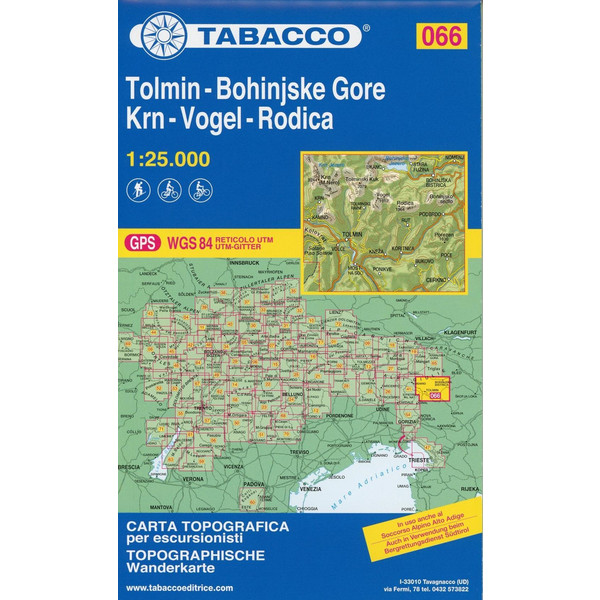 TABACCO #066 TOLMIN-BOHINJSKE 1:25.000 - Wanderkarte Ansicht 1